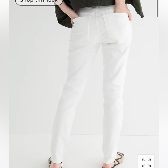 J crew 8” toothpick jeans white wash - Picture 2 of 4